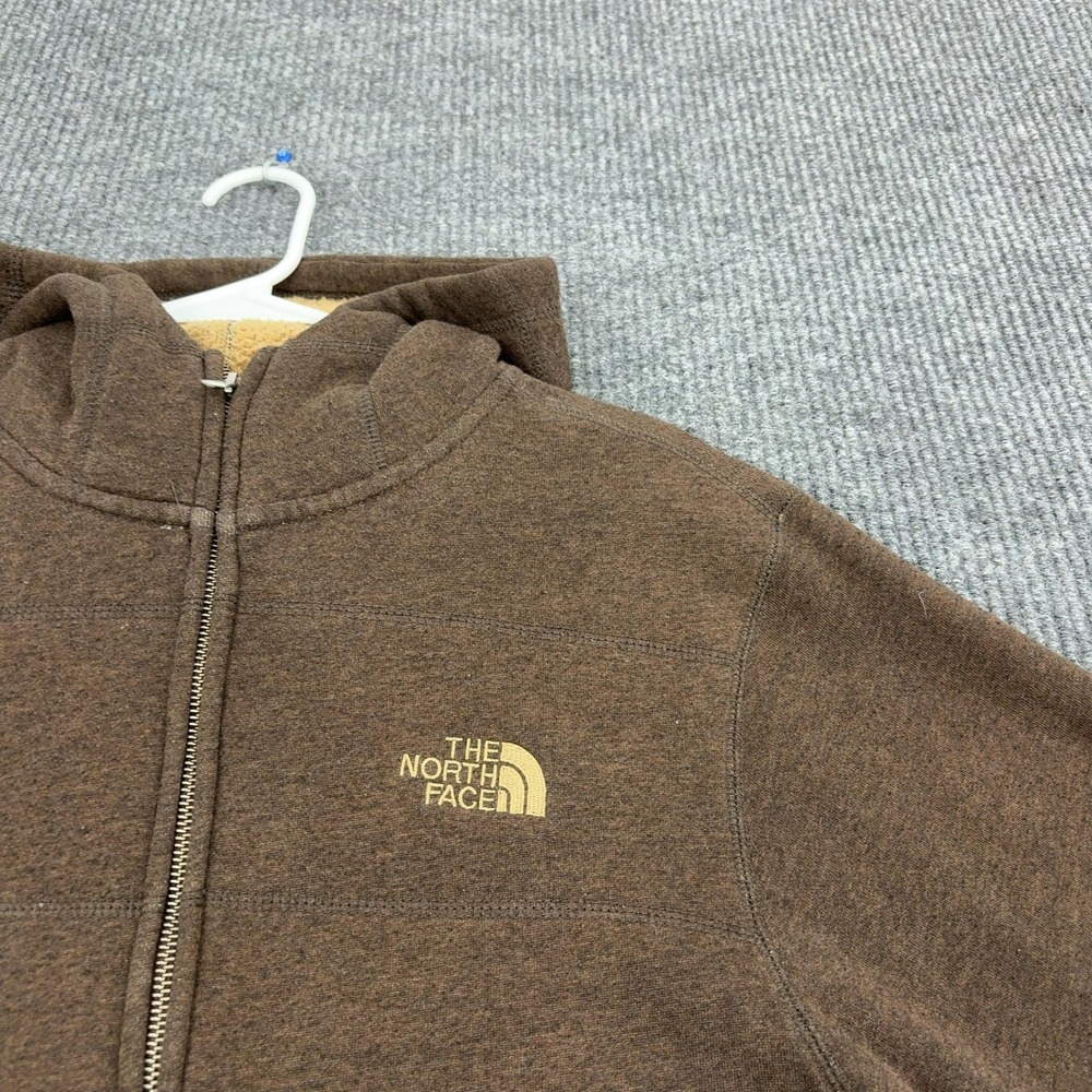 The North Face Hoodie‎ Mens L Brown Cotton Blend Sherpa Lined Full Zip Gorpcore